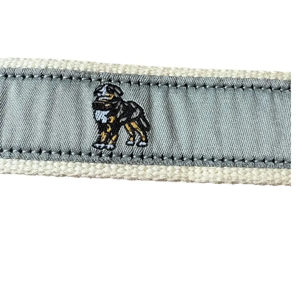 Crewcuts Brown Leather Blue Ribbon with St. Bernard Dog Canvas Belt size XL